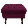 Kit 2 Puffs Retrô Luis XV Suede Bordô - Sts Móveis - 2
