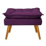 Kit 2 Poltronas e 2 Puff Opala Palito Mel Suede Roxo - Sts Móveis - 4