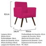 Kit 2 Poltronas Beatriz Palito Tabaco Suede Pink - 5