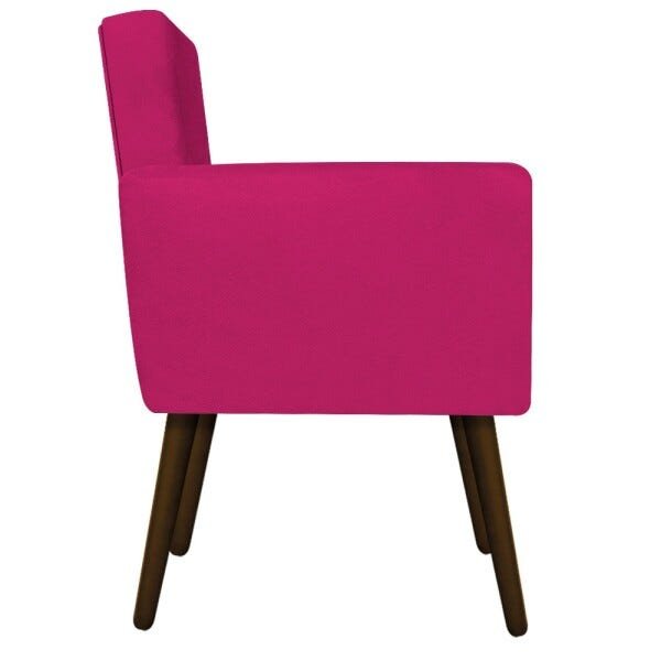 Kit 2 Poltronas Beatriz Palito Tabaco Suede Pink - 4