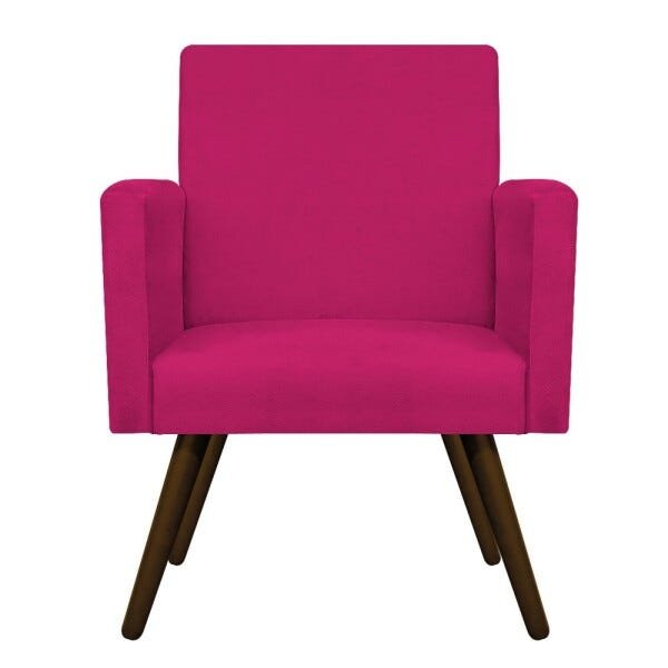 Kit 2 Poltronas Beatriz Palito Tabaco Suede Pink - 3
