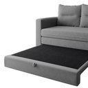 Ver imagem 5 de Sofá Cama 2 Lugares Casal 1,50 Mts Bouclê Luma Matrix Cor:Linho Cinza