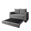 Ver imagem 3 de Sofá Cama 2 Lugares Casal 1,50 Mts Bouclê Luma Matrix Cor:Linho Cinza