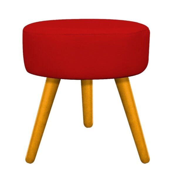 Kit 2 Poltronas Beatriz e 2 Puff Sofia Palito Mel Corano Vermelho - 4