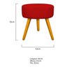 Kit 2 Poltronas Beatriz e 2 Puff Sofia Palito Mel Corano Vermelho - 6