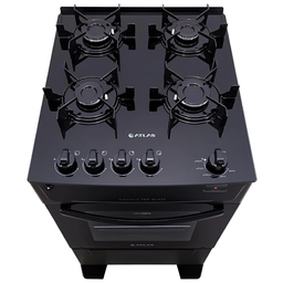 Fogão Atlas 4 Bocas Mônaco Top Glass com Mesa de Vidro e Acendimento Automático Bivolt – Preto - 4