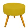 Kit 2 Poltronas Beatriz e 2 Puff Sofia Palito Mel Suede Amarelo - 3
