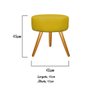 Kit 2 Poltronas Beatriz e 2 Puff Sofia Palito Mel Suede Amarelo - 5