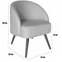 Ver imagem 3 de Kit 2 Poltronas para Sala e Escritório Decorativas Cadma Linho Bege