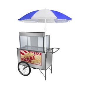 Carrinho de Pipoca Inox com Rodas de Bicicleta Cefaz