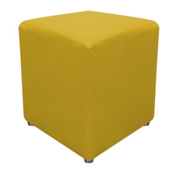 kit Namoradeira Tilla e Puff Dado Suede Amarelo - STS Móveis - 6