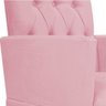Poltrona Fernanda Pés Palito Mel Suede Rosa Bebê - STS Móveis - 6