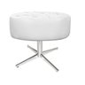 Kit 3 Puffs Fernanda Base Giratória de Metal Corano Branco - Sts Móveis - 3