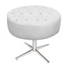 Kit 3 Puffs Fernanda Base Giratória de Metal Corano Branco - Sts Móveis - 2