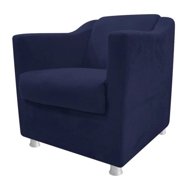 kit 04 Poltronas Decorativas Tilla Corano Azul Marinho - STS Móveis - 2