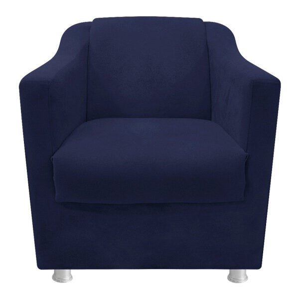 kit 04 Poltronas Decorativas Tilla Corano Azul Marinho - STS Móveis - 3
