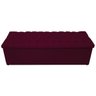 Calçadeira Baú Estofada Mel 140cm Casal com Capitonê Suede Bordô - 2