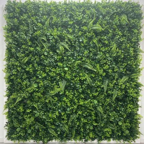 Conjunto 14 Painéis Jardim Vertical Artificial Samambaia Eucalipto Revestimento Verde Premium 100%