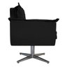 Kit 3 Poltronas Opala Base Giratória de Metal Suede Preto - Sts Móveis - 4