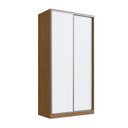 Ver imagem 2 de Guarda-Roupa 2 Portas de Correr 3 Gavetas MDF Domus 120cm Marrom Branco/Freijó Natura