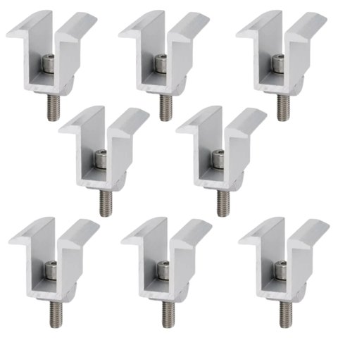 Fixador Grampo Intermediário Middle Clamp Linha C Placa Painel Solar Alumínio e Inox | Perfil Master