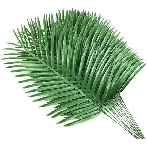 10 Folhas de Mini Palmeira Verde Arranjos e Buque Decoração
