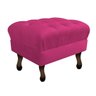 Puff Retrô Luis XV Suede Pink - Sts Móveis - 2