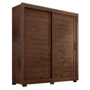 Ver imagem 2 de Guarda Roupa Casal Titanium 2 Portas com Cômoda Sapateira Versátil 4 Gavetas Jacarandá Fosco-
