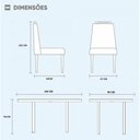 Ver imagem 5 de Sala de Jantar Mesa Lisy e 6 Cadeiras Safira Móveis Mundial Mel/off White/marrom
