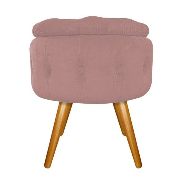 Puff Londres Baú Palito Mel Suede Rosê - Sts Móveis - 1