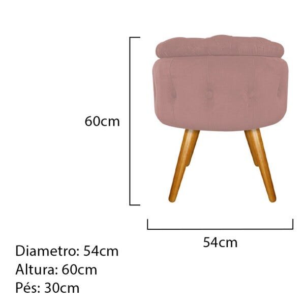 Puff Londres Baú Palito Mel Suede Rosê - Sts Móveis - 4