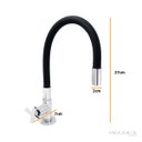 Ver imagem 2 de Torneira Cozinha de Mesa Flexível Preto C29 c/ Arejador Fixo