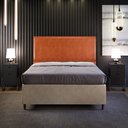 Ver imagem 2 de Cabeceira Box Casal King Com Tachas 195 cm Vicenza L02 Couríssimo Camel - Lyam Decor