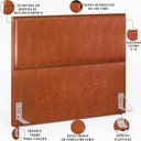 Ver imagem 4 de Cabeceira Box Casal King Com Tachas 195 cm Vicenza L02 Couríssimo Camel - Lyam Decor