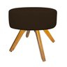 Puff Sofia Base Giratória de Madeira Corano Marrom - Sts Móveis - 1