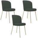 Ver imagem 1 de Kit 04 Cadeiras para Sala de Jantar Cozinha Estofada Gavi Arena L02 Linho Verde Musgo - Lyam Decor