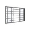 Janela Vitro 4 Folhas 1,50m X 1,00m com Grade Horizontal em Alumínio Cinza com Vidro – Vitrolar - 2