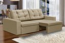 Ver imagem 1 de Sofá Retrátil 2 Lugares 1,80m Lia Suede Bege Madelina Decor