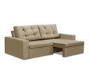 Ver imagem 2 de Sofá Retrátil 2 Lugares 1,80m Lia Suede Bege Madelina Decor