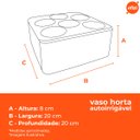 Ver imagem 3 de Horta Inteligente Branca Clássica (20x20cm) Brota Company