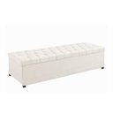 Ver imagem 1 de Puff Baú 160cm Hermione Courino Off White - Sallar Home