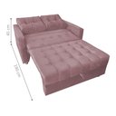 Ver imagem 3 de Sofá Cama para Sala de Estar Cross Veludo Turkey Rosa
