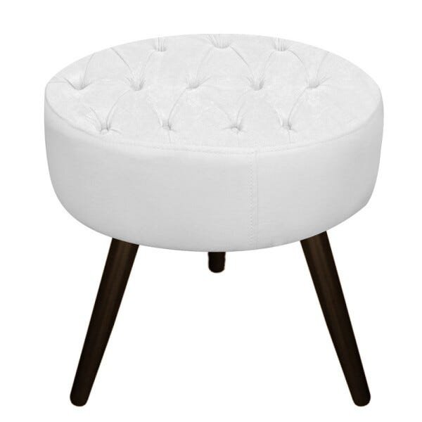 kit Poltrona e Puff Fernanda Palito Tabaco Suede Branco - STS Móveis - 5