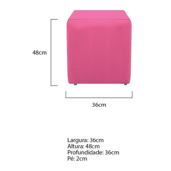 kit Poltrona Tilla e Puff Dado Corano Pink - STS Móveis - 5