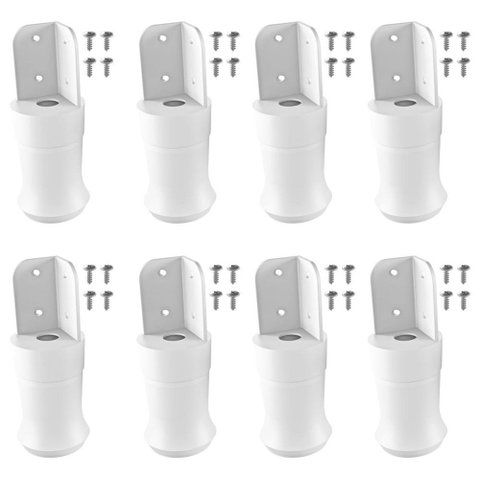 Kit 8 Pés para Guarda Roupa Branco Cantoneira Regulável 95 Mm