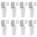 Ver imagem 1 de Kit 8 Pés para Guarda Roupa Branco Cantoneira Regulável 95 Mm