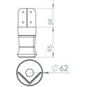 Ver imagem 3 de Kit 8 Pés para Guarda Roupa Branco Cantoneira Regulável 95 Mm