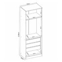 Ver imagem 5 de Guarda-roupa para Quarto de Casal com 8 Portas 6 Gavetas Irlanda - Móveis Leartam