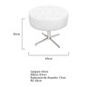 kit Poltrona e Puff Fernanda Base Giratória de Metal Suede Branco - STS Móveis - 5