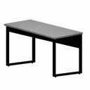 Ver imagem 5 de Mesa Escritório Escrivaninha 140cm x60cm Pés em Metal Tampo 100% MDF Industrial Executive Cinza/Sagrado/Preto
